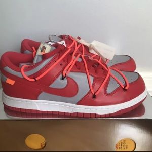 NEW Nike Dunk Low x OFF-WHITE University Red